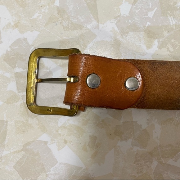 Leather Belt Brown Mexican Sz 36 - Picture 6 of 9